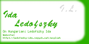 ida ledofszky business card